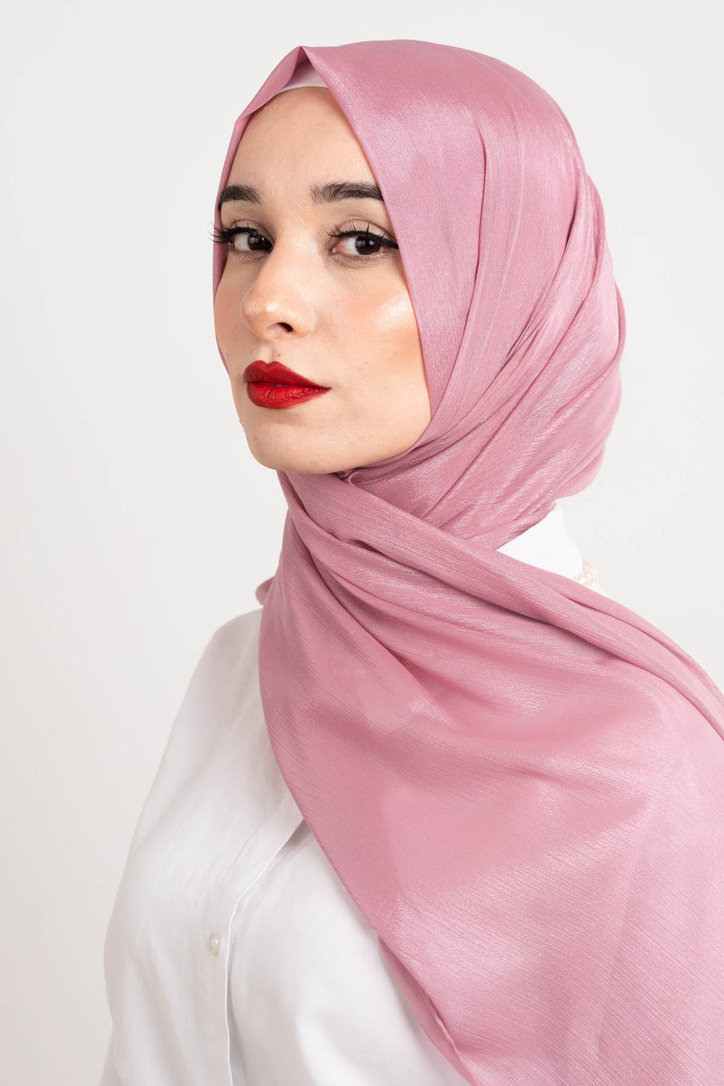 Jamuni Rang - Satin Shimmer Hijab – Aayla Hijabs