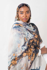 Celestial Blue - Printed Modal Hijab