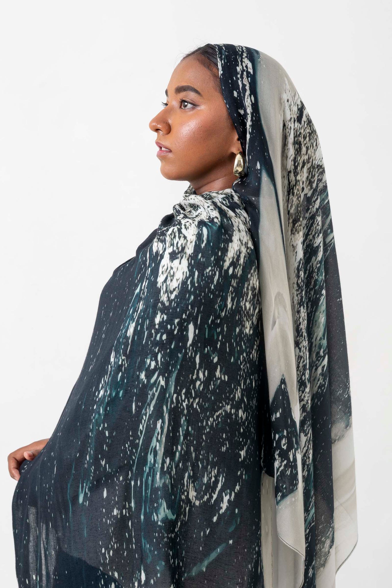 Midnight Dust - Printed Modal Hijab