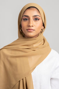 Butterscotch - Premium Chiffon Hijab - Aayla Hijabs