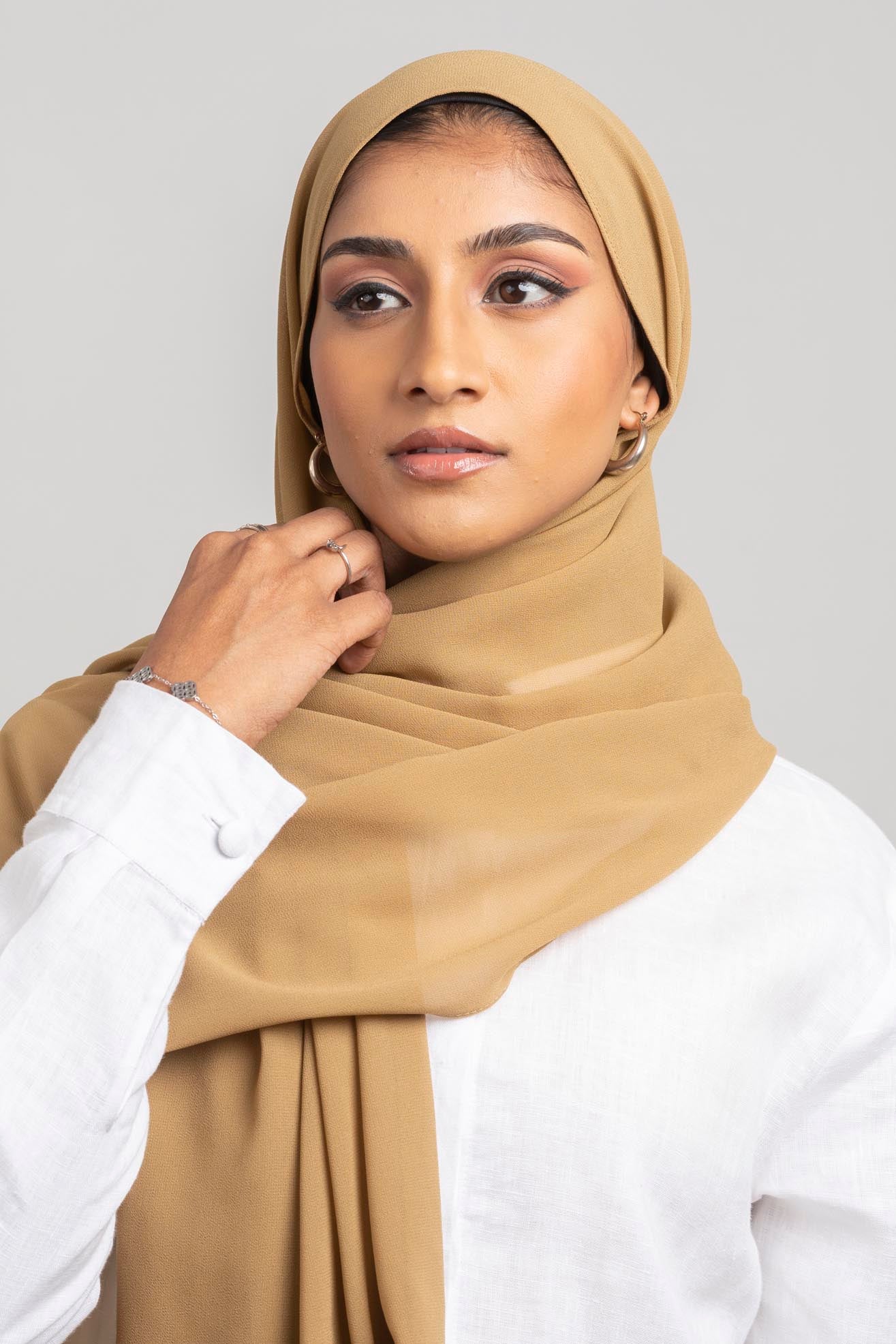 Butterscotch - Premium Chiffon Hijab - Aayla Hijabs