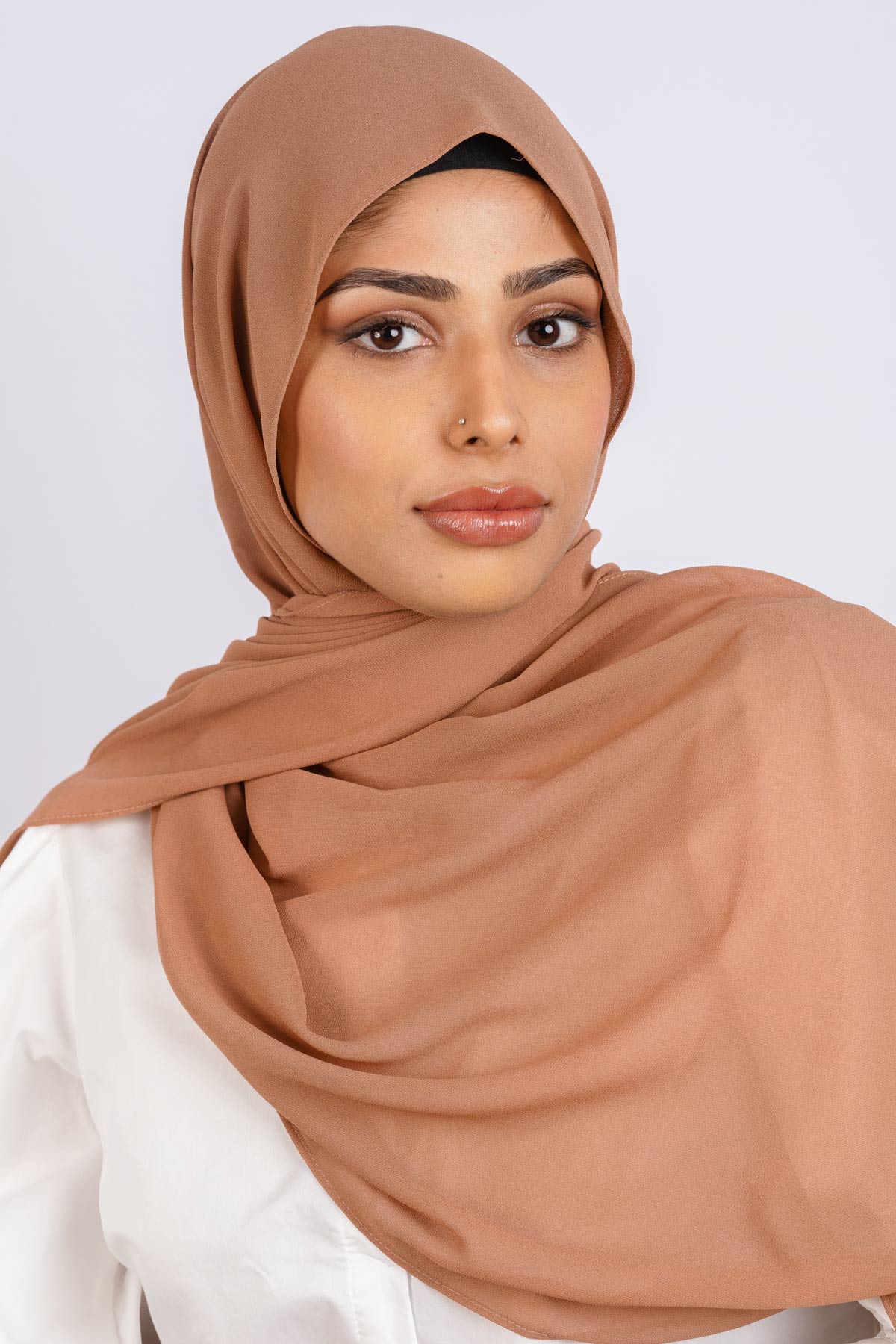 Caramel - Premium Chiffon Hijab - Aayla Hijabs