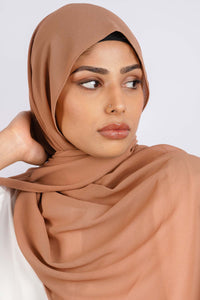 Caramel - Premium Chiffon Hijab - Aayla Hijabs