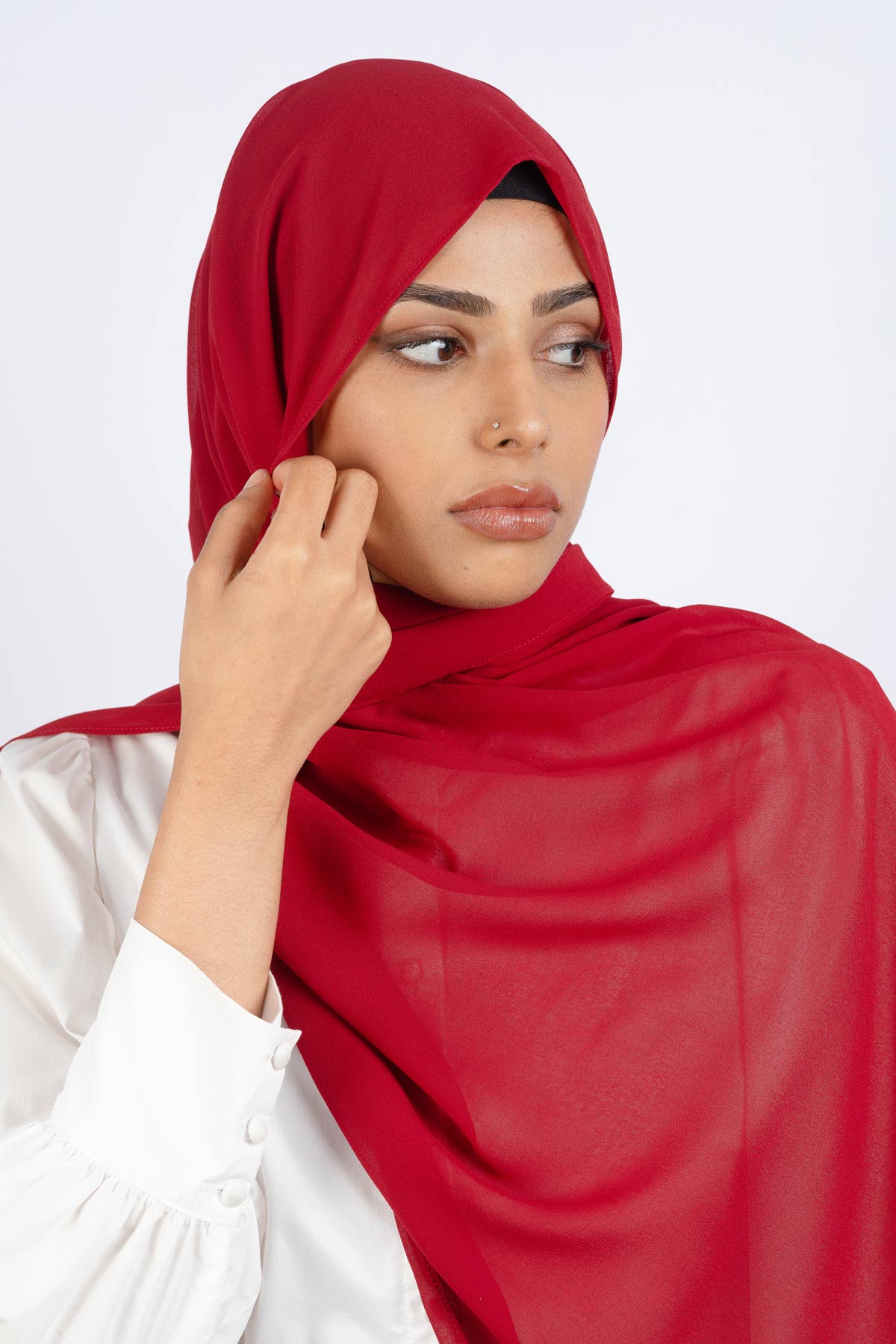 Cherry - Premium Chiffon Hijab - Aayla Hijabs