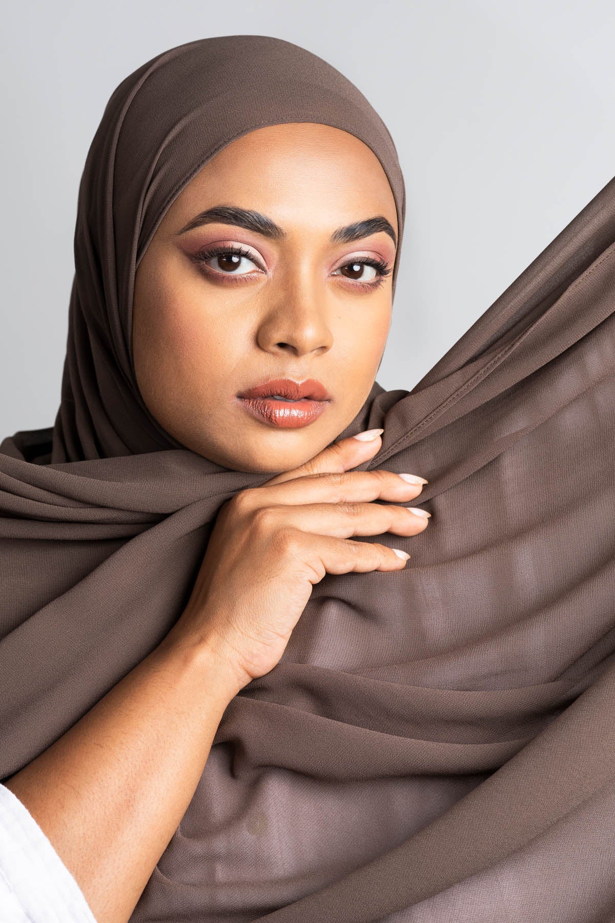 Chocolate - Chiffon XL Hijab - Aayla Hijabs