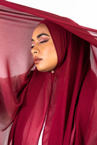 Mulberry - Chiffon XL Hijab - Aayla Hijabs