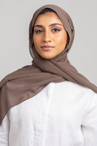 Chocolate - Premium Chiffon Hijab - Aayla Hijabs