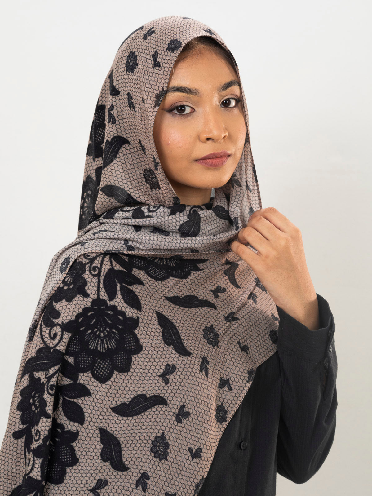 French Lace - Printed Modal Hijab