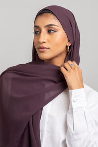 Grape  - Premium Chiffon Hijab - Aayla Hijabs