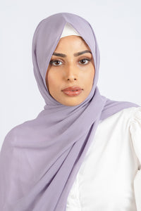 Lavender - Premium Chiffon Hijab - Aayla Hijabs