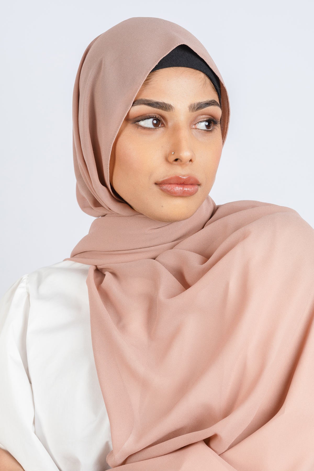 Light Fawn - Premium Chiffon Hijab - Aayla Hijabs