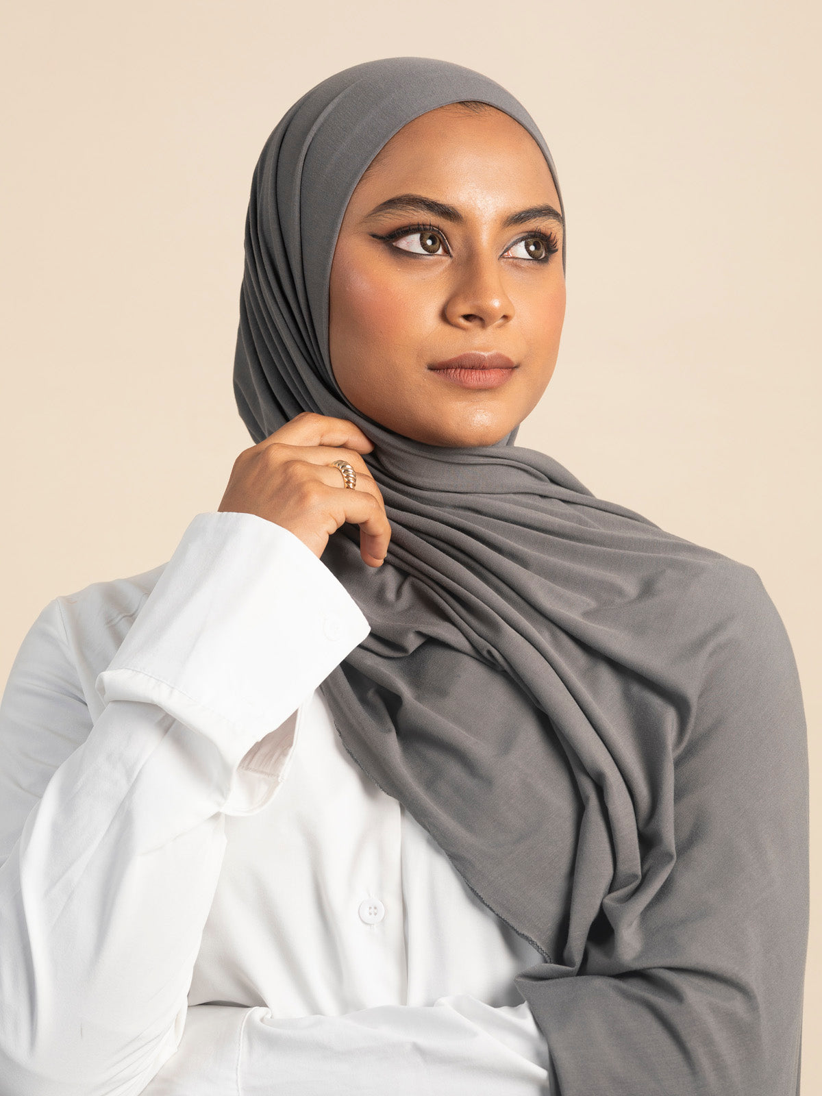 Luna Grey - Bamboo Jersey Hijab