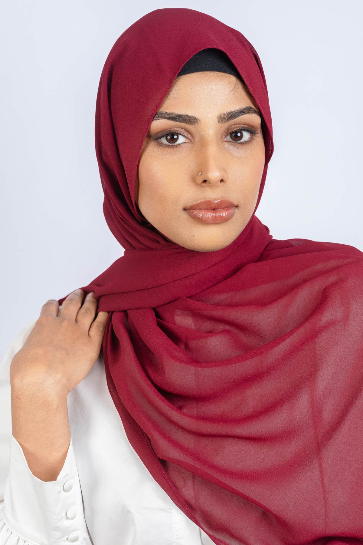 Mulberry - Premium Chiffon Hijab - Aayla Hijabs