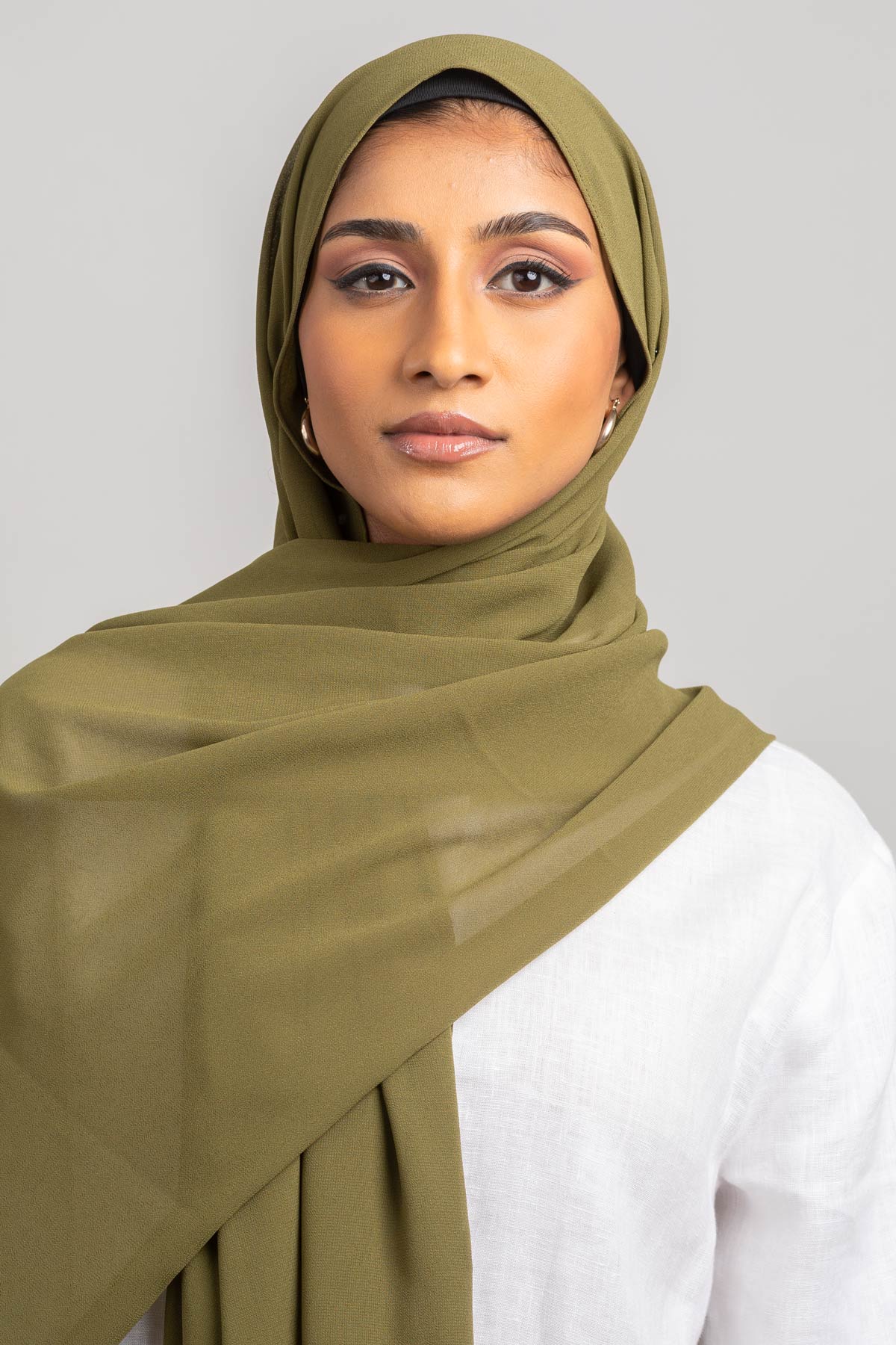olive green chiffon hijab