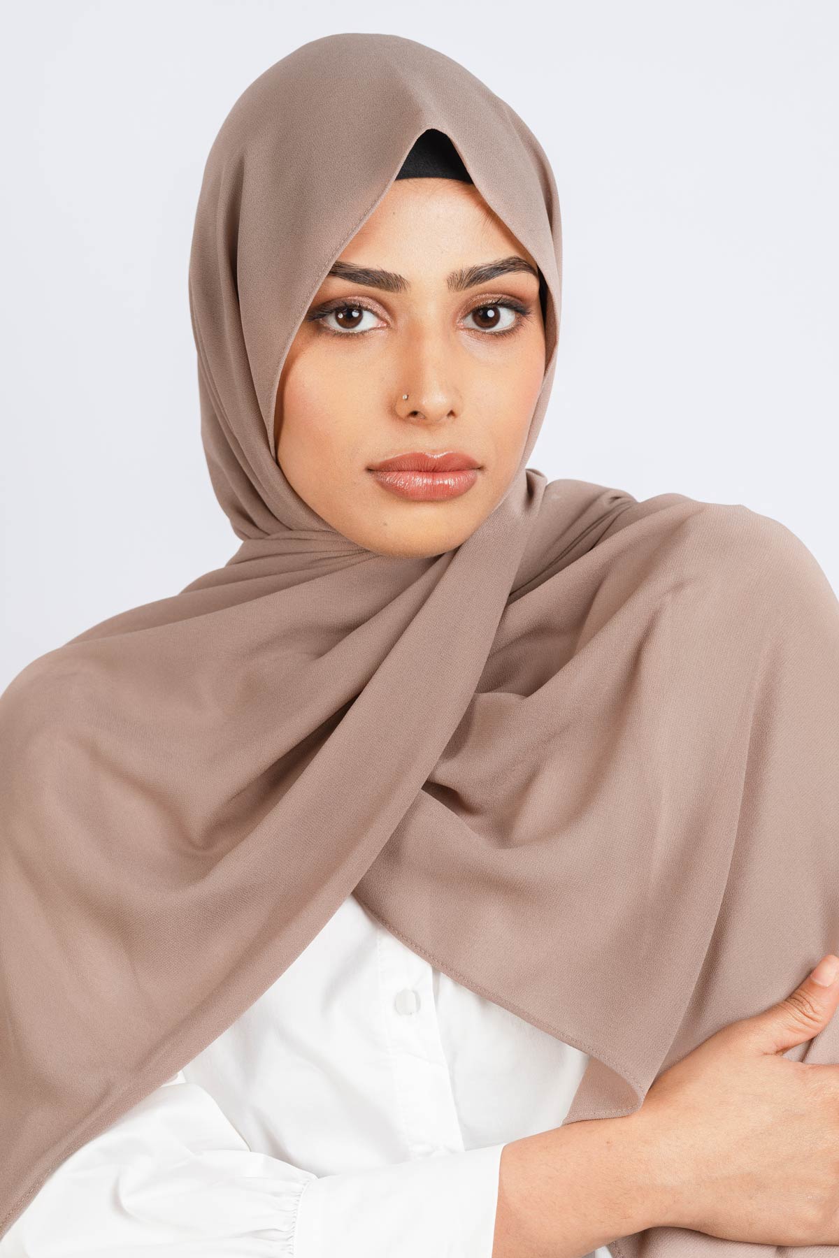 Pastel Brown - Premium Chiffon Hijab - Aayla Hijabs