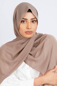 Pastel Brown - Premium Chiffon Hijab - Aayla Hijabs