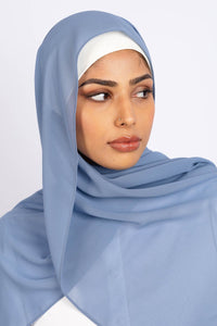 Powder Blue - Premium Chiffon Hijab - Aayla Hijabs