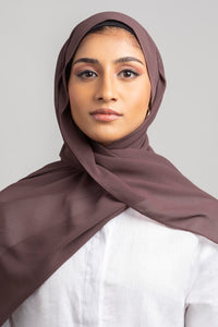 Taupe - Premium Chiffon Hijab - Aayla Hijabs