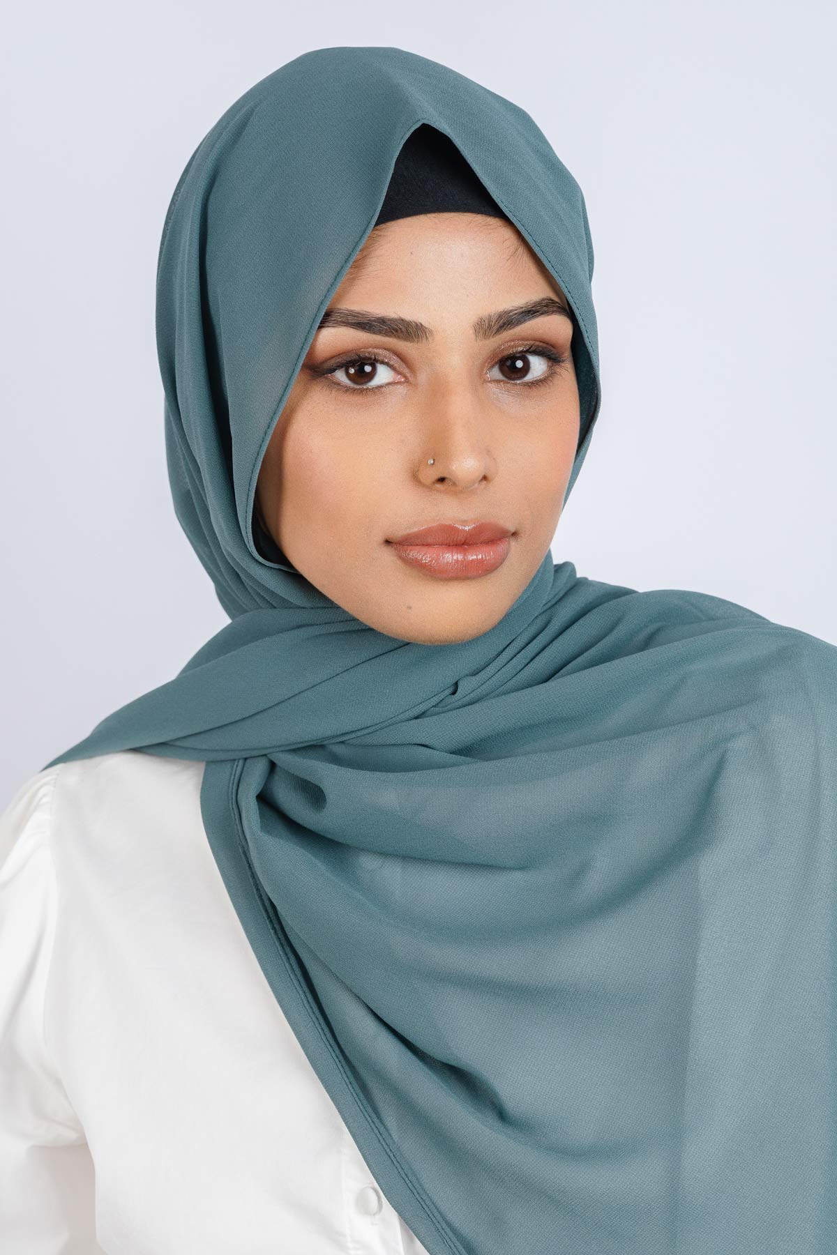 Teal - Premium Chiffon Hijab - Aayla Hijabs