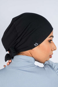 Tie Back Underscarf Black - Aayla Hijabs