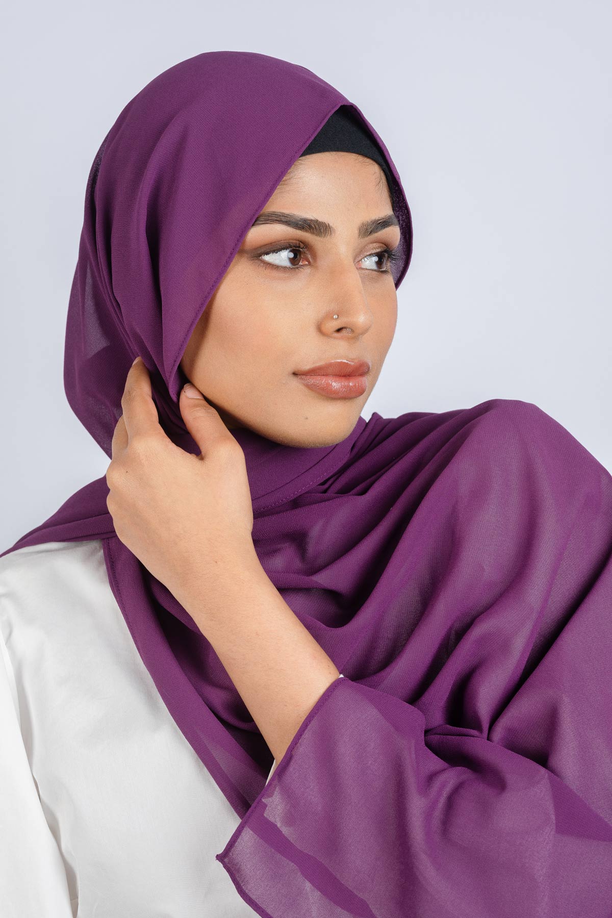 Violet - Premium Chiffon Hijab - Aayla Hijabs