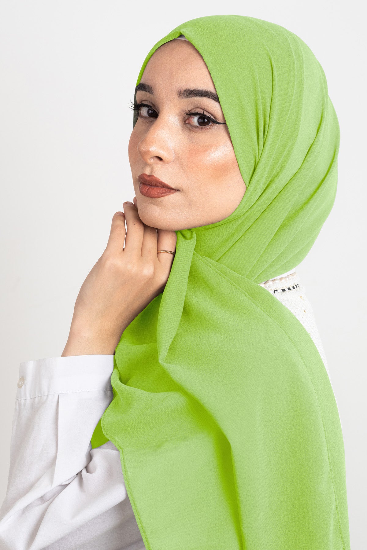 Lime Light Premium Chiffon Hijab – Aayla Hijabs
